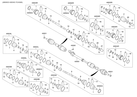 2016 Kia Optima Drive Shaft (Front) Diagram 2