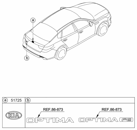 2016 Kia Optima Ornament Diagram for 86320D4000