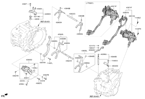 2018 Kia Optima ACTUATOR SUB ASSY-GE Diagram for 438102D105