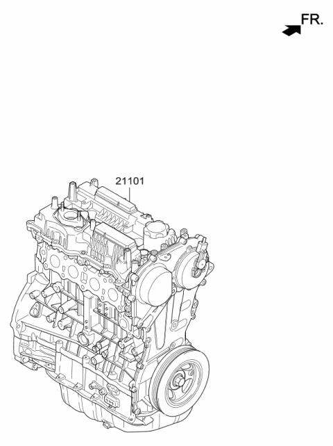 2017 Kia Optima Engine Assembly-Sub Diagram for 178S12GH00