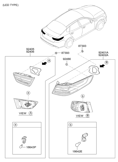 2018 Kia Optima Rear Combination Lamp Diagram 2