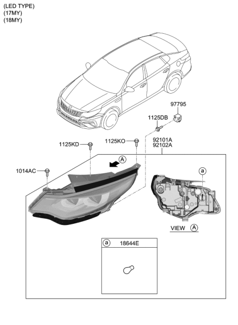 2017 Kia Optima Head Lamp Diagram 4