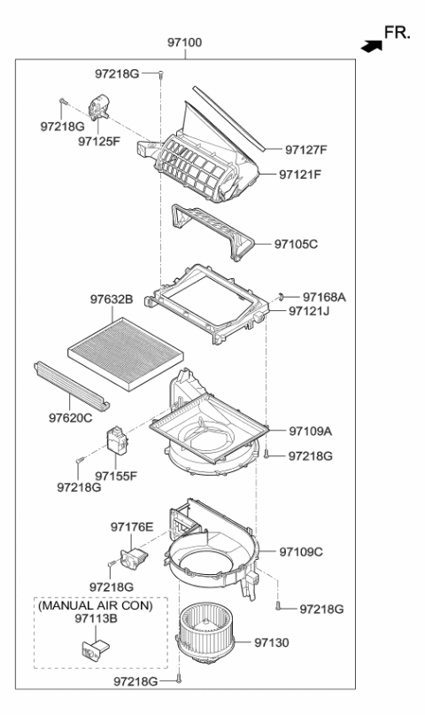 2017 Kia Optima Case-Intake Diagram for 97121D5010