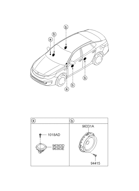 2016 Kia Optima Speaker Diagram 1