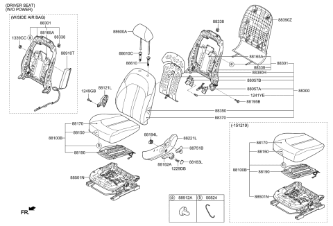 2018 Kia Optima Seat-Front Diagram 3