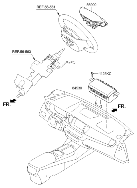 2017 Kia K900 Air Bag System Diagram 1