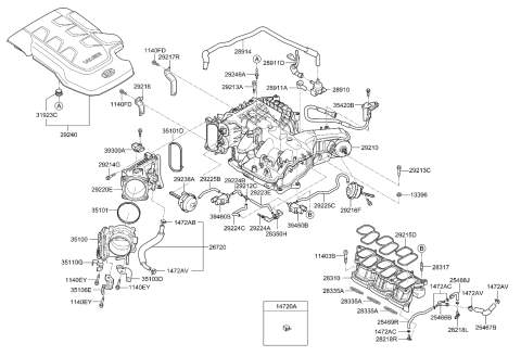 2016 Kia K900 Clamp-Hose Diagram for 1472008006S