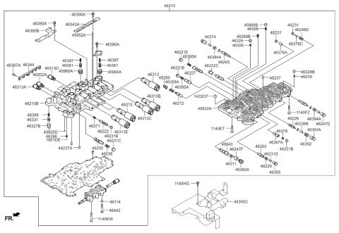 2016 Kia K900 Transmission Valve Body Diagram 1