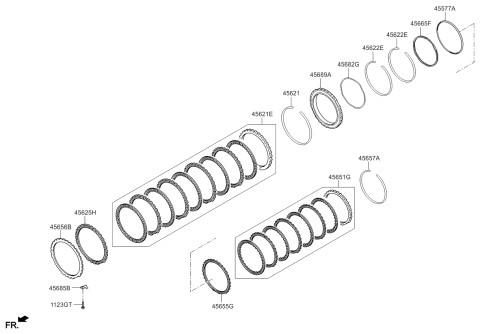 2016 Kia K900 Snap Ring Diagram for 456574E000