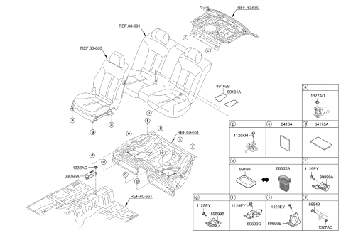 2016 Kia K900 Hardware-Seat Diagram