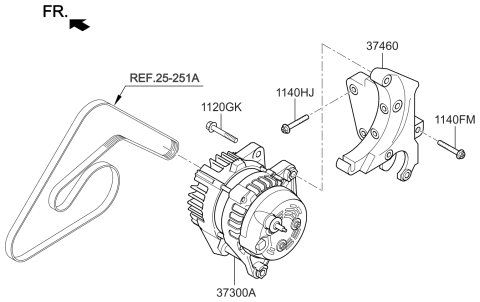 2017 Kia K900 Alternator Diagram 2