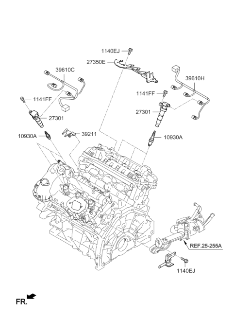 2017 Kia K900 Spark Plug & Cable Diagram 1