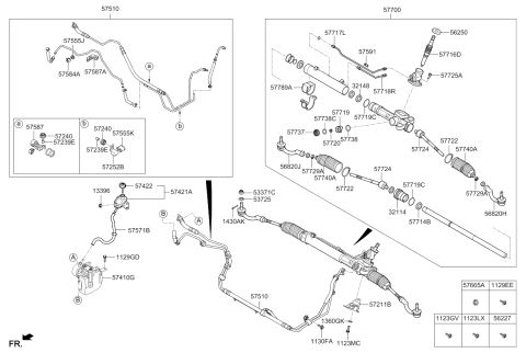 2016 Kia K900 Power Steering Gear Box Diagram