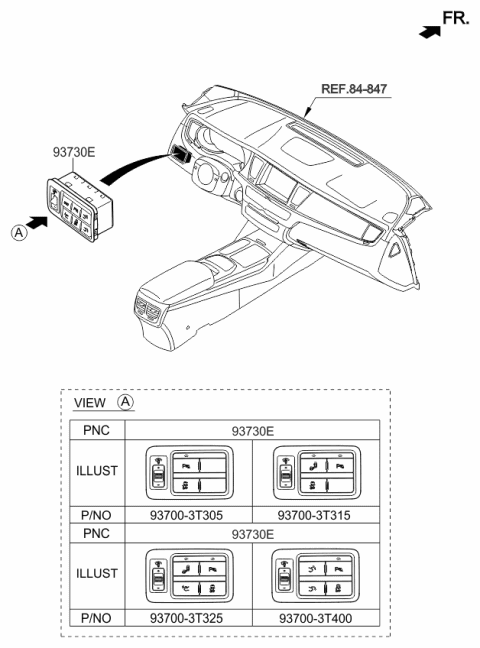 2016 Kia K900 Switch Diagram 1