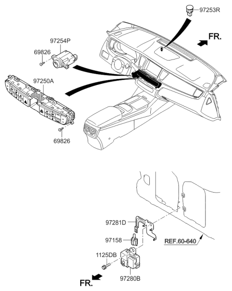 2017 Kia K900 Heater System-Heater Control Diagram