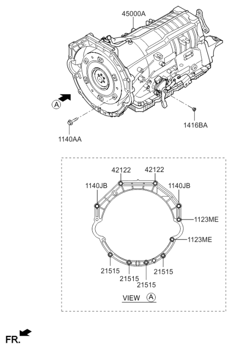 2017 Kia K900 Bolt-Flange Diagram for 4212249000