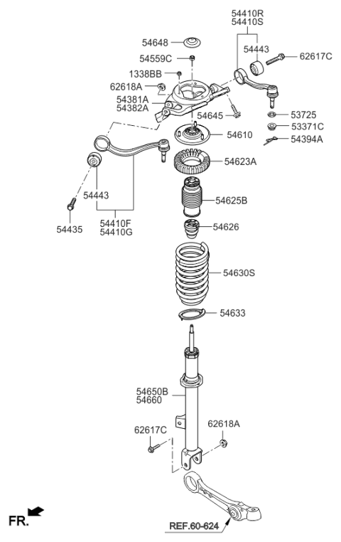 2016 Kia K900 Spring & Strut-Front Diagram