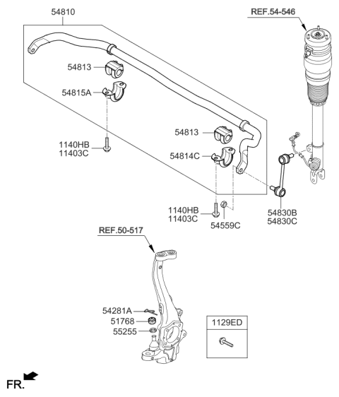 2017 Kia K900 Front Suspension Control Arm Diagram