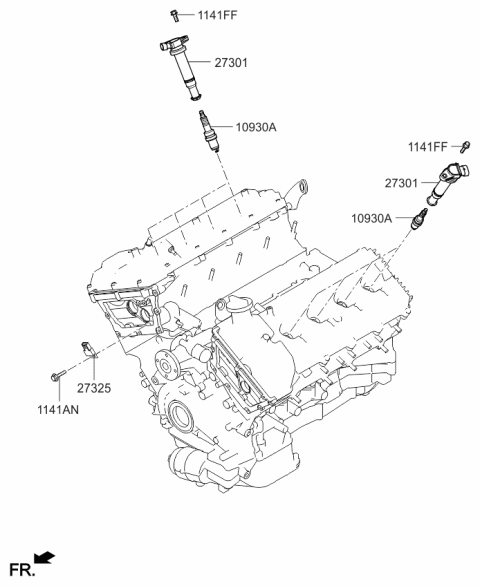 2016 Kia K900 Spark Plug & Cable Diagram 2