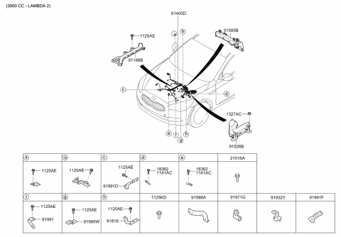 2016 Kia K900 Protector-Wiring Diagram for 919703T240