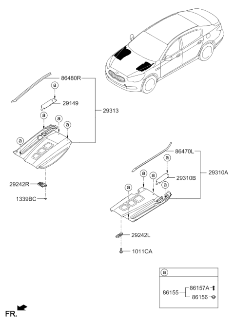 2016 Kia K900 Cover-P.C.U. Diagram