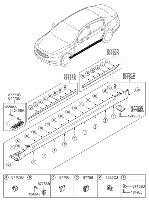 2016 Kia K900 DEFLECTOR-Rear RH Diagram for 877623T000