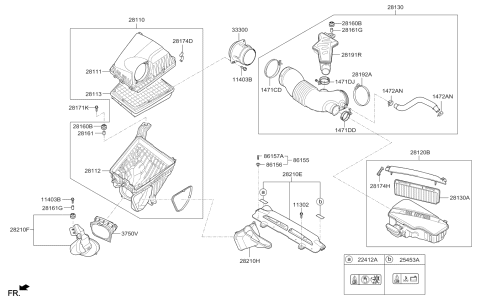 2016 Kia K900 Air Cleaner Diagram 2