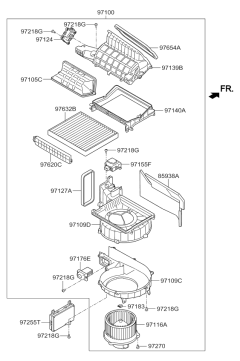 2016 Kia K900 Control Assembly Diagram for 972553T600