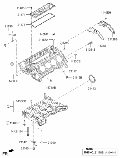 2016 Kia K900 Cylinder Block Diagram 2