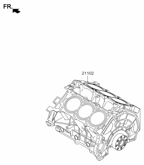 2016 Kia K900 Short Engine Assy Diagram 1