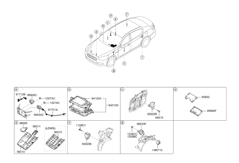 2016 Kia K900 Relay & Module Diagram 1