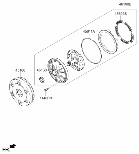 2016 Kia K900 Oil Pump & Torque Converter-Auto Diagram 2