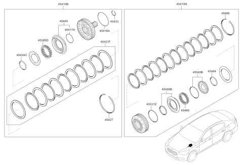 2016 Kia K900 Ring-Snap Diagram for 454774F050
