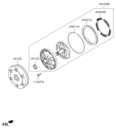 2016 Kia K900 Oil Pump & Torque Converter-Auto Diagram 1