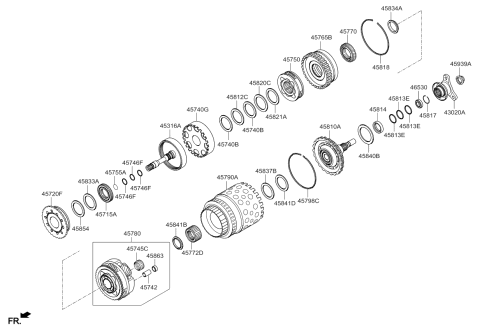 2016 Kia K900 Ring-Snap Diagram for 457984F000