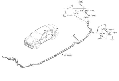 2020 Kia Cadenza Brake Fluid Line Diagram 2