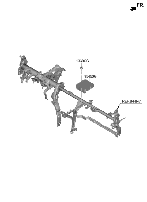 2020 Kia Cadenza Unit Assembly-Tilt & Tel Diagram for 95450F6100