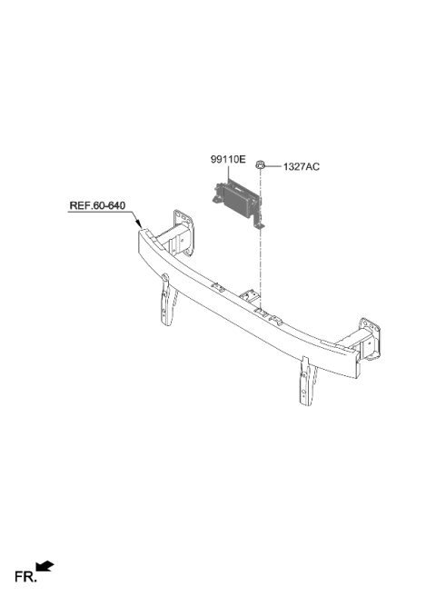 2020 Kia Cadenza Unit Assembly-Front RADA Diagram for 99110F6100