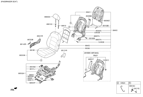 2020 Kia Cadenza Track Assembly-RH Diagram for 88600F6AF0