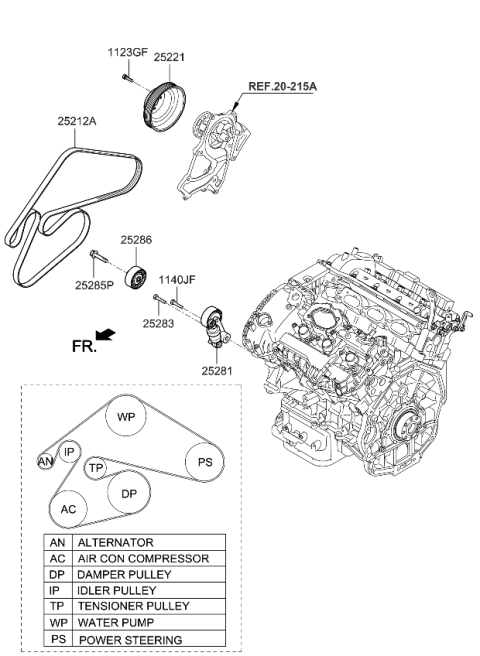 2020 Kia Cadenza Coolant Pump Diagram