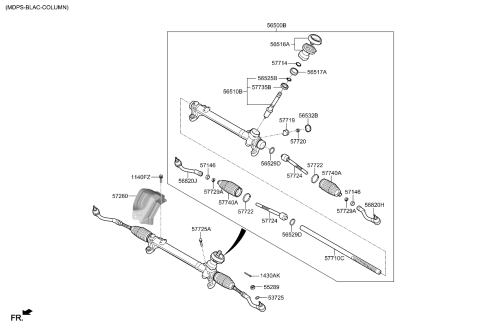 2020 Kia Cadenza Power Steering Gear Box Diagram