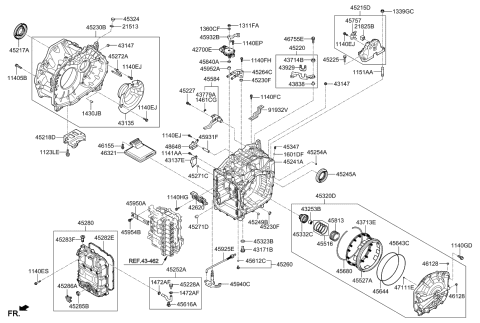 2020 Kia Cadenza Auto Transmission Case Diagram 1