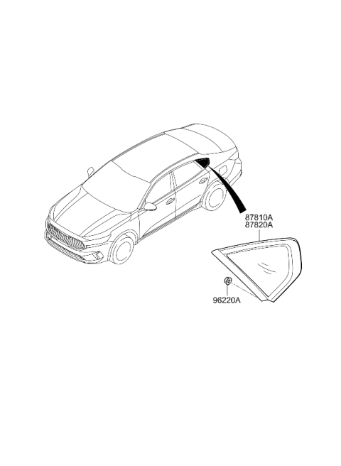 2020 Kia Cadenza Quarter Window Diagram