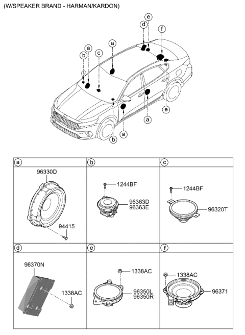 2020 Kia Cadenza Speaker Diagram 2