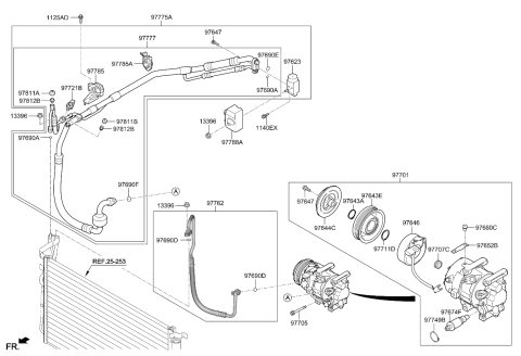 2020 Kia Cadenza Compressor Assembly Diagram for 97701F6600