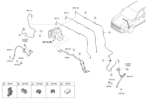 2020 Kia Cadenza Brake Fluid Line Diagram 1