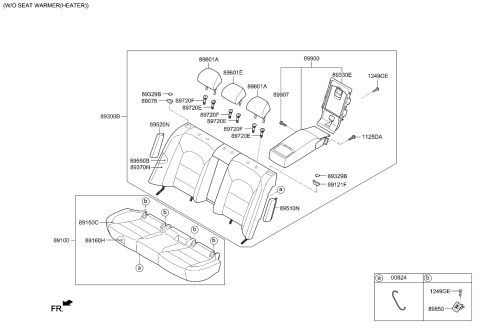 2020 Kia Cadenza 2ND Seat Diagram 1