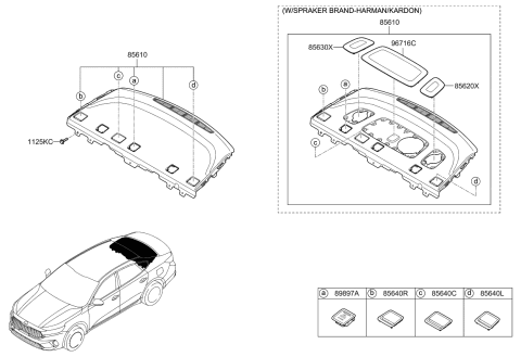 2020 Kia Cadenza GUIDE ASSY-RR SEAT B Diagram for 85640F6100GYT