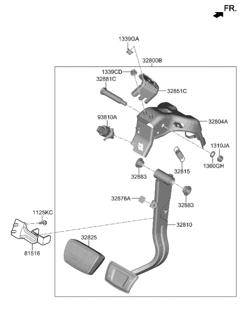 2020 Kia Cadenza Pedal-Brake Diagram for 32810C1100