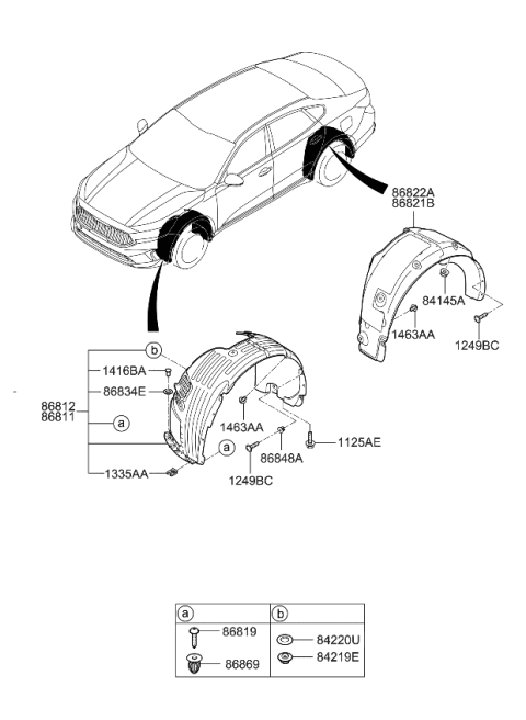 2020 Kia Cadenza Wheel Guard Diagram